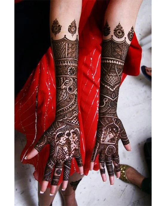 Bloom Inspired Chic Front Full Hand Mehndi Design